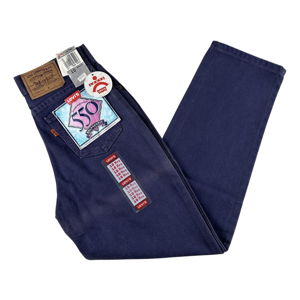 Vtg‎ Levis 550 Jeans Youth Girls 10 Reg 24x25 Relaxed Tapered USA 90s Deadstock